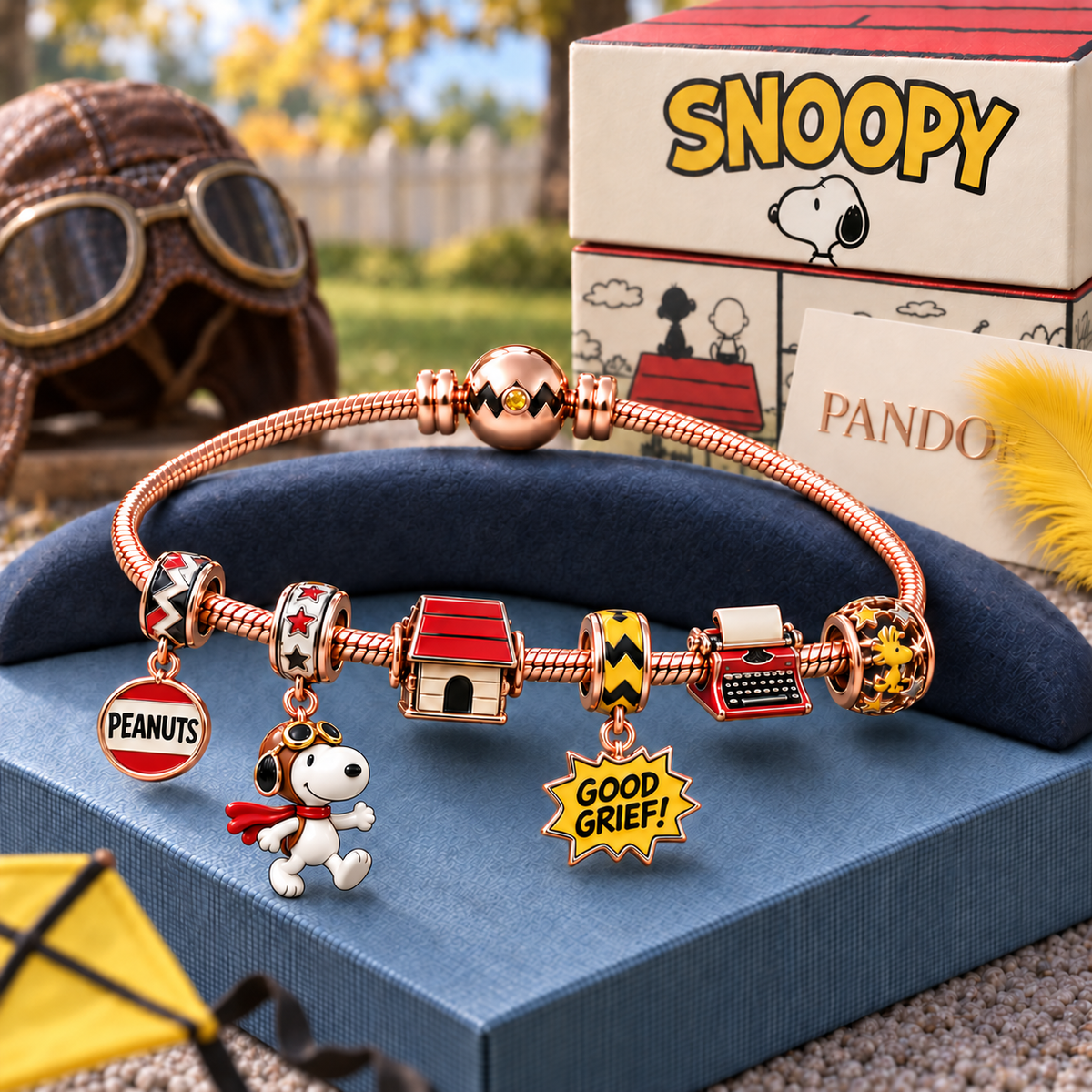 SPNY Rose Gold Charm Bracelet Set HQH