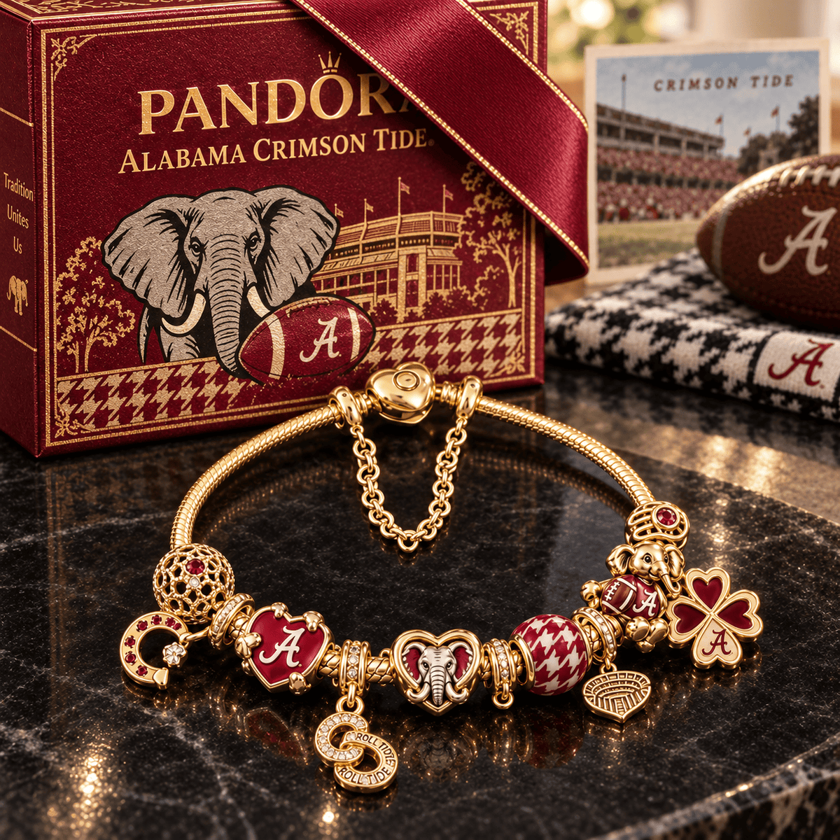 ACT Gold Charm Bracelet Set PTKL