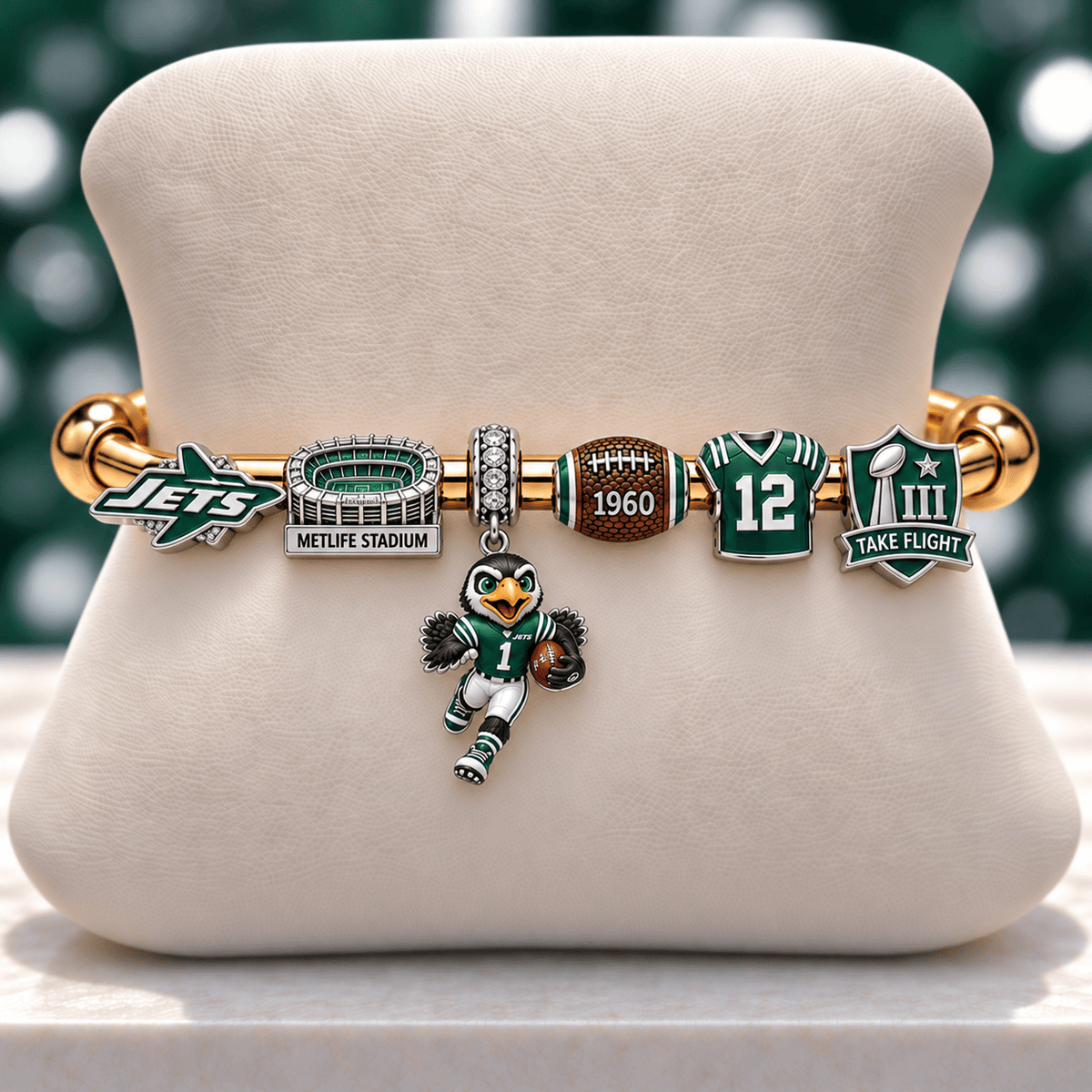 NYJ Silver Charm Bracelet Set NTVA