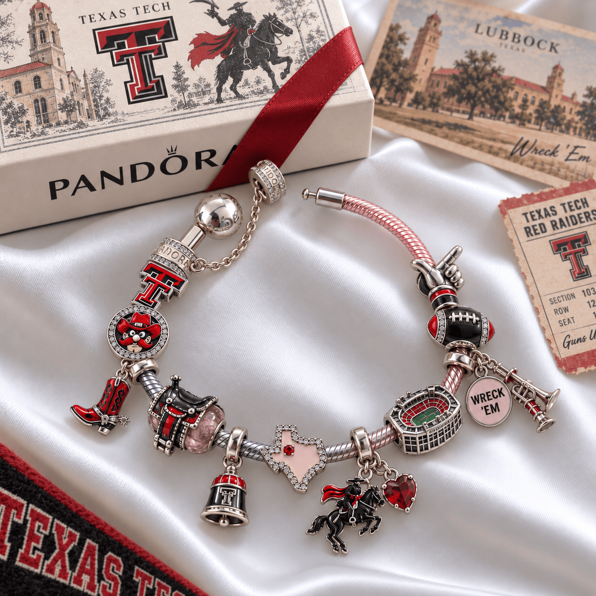 TTRR Silver Charm Bracelet Set PTKL